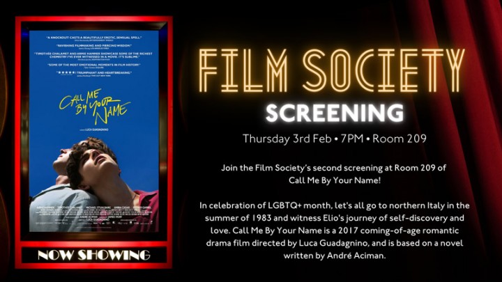 Film Society Screening Call Me By Your Name Icmp